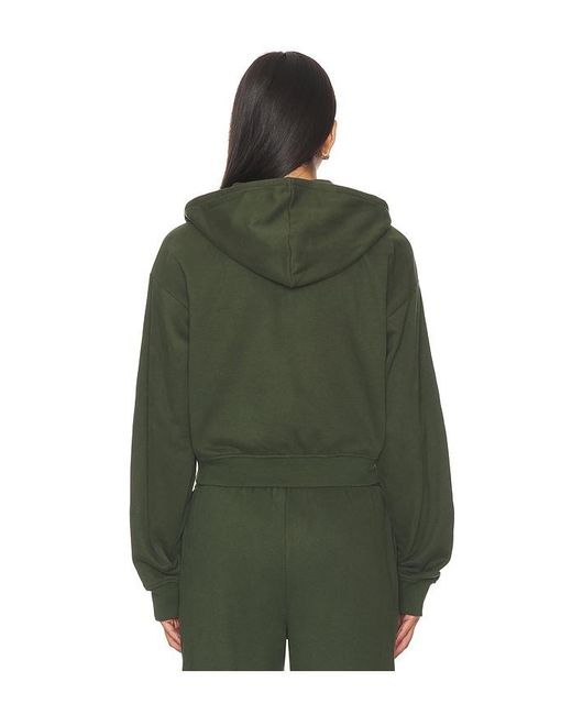 Beyond Yoga Green Luxe Fleece Zip Up Hoodie