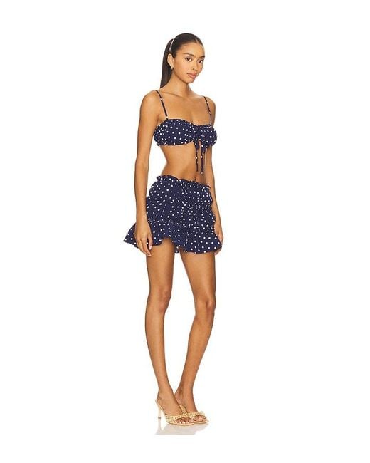 MORE TO COME Blue Mandy Mini Skirt Set