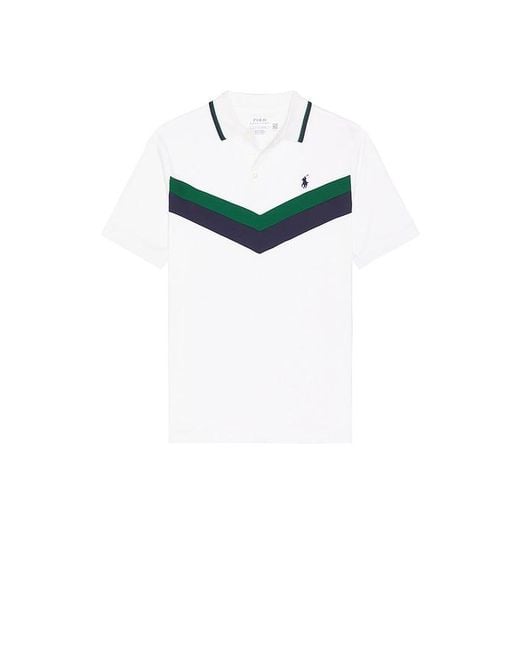 Polo Ralph Lauren White Soft Touch Chest Stripe Polo for men
