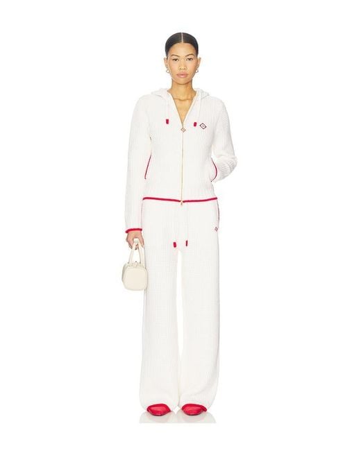 Casablanca White Waffle Hoodie