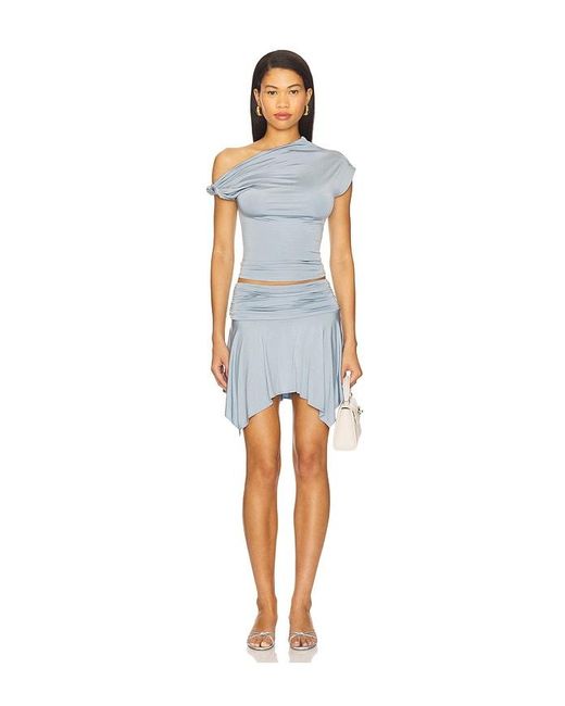 Lovers + Friends Blue Rowan Top