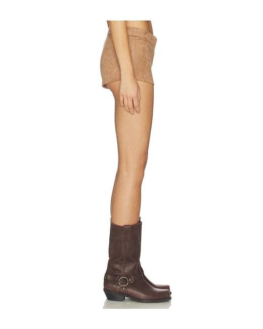 MORE TO COME White Graysen Faux Suede Short