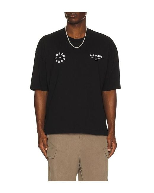 AllSaints Black Kindred Tee for men