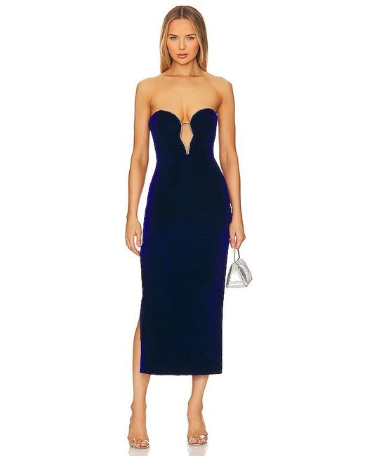 Bardot Blue Lilah Midi Dress