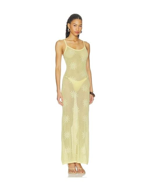 Runaway the Label White Lene Scoop Neck Knit Maxi Dress