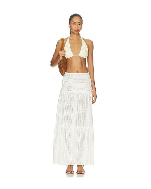 MORE TO COME White Darla Maxi Skirt