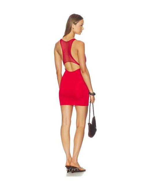 Isa Boulder Red Cowl Neck Mini Dress