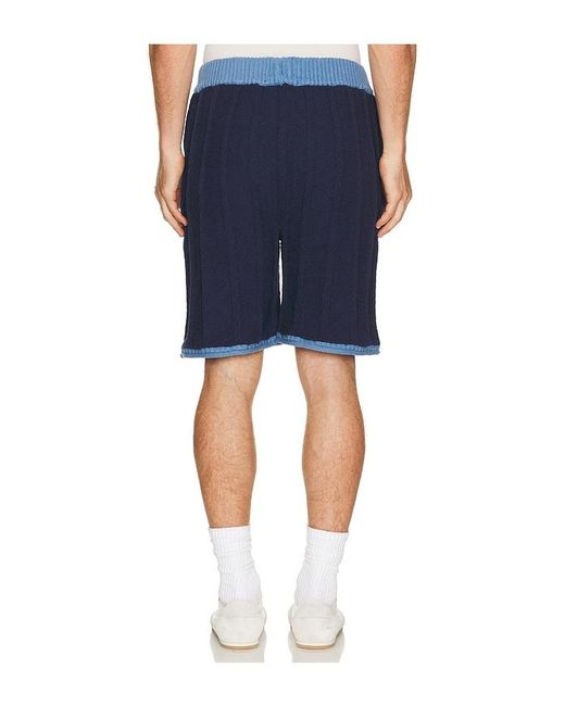 Scotch & Soda Blue Structured Knitted Shorts for men