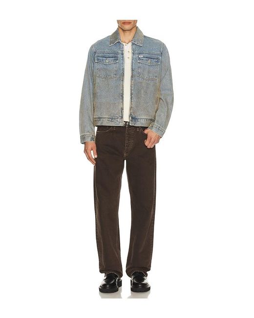 Obey Blue Base Trucker Jacket for men