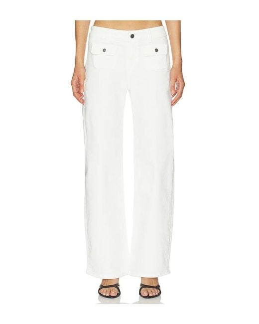 Citizens of Humanity White Nora Patch Pocket Trouser Jeans