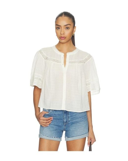 PAIGE White Pasadena Blouse