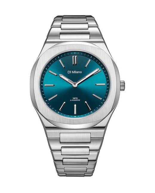 D1 Milano Gray Ultra Thin Steel 39Mm Watch for men