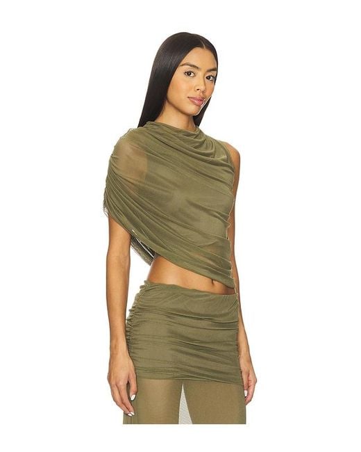 Amanda Uprichard Green Leo Top