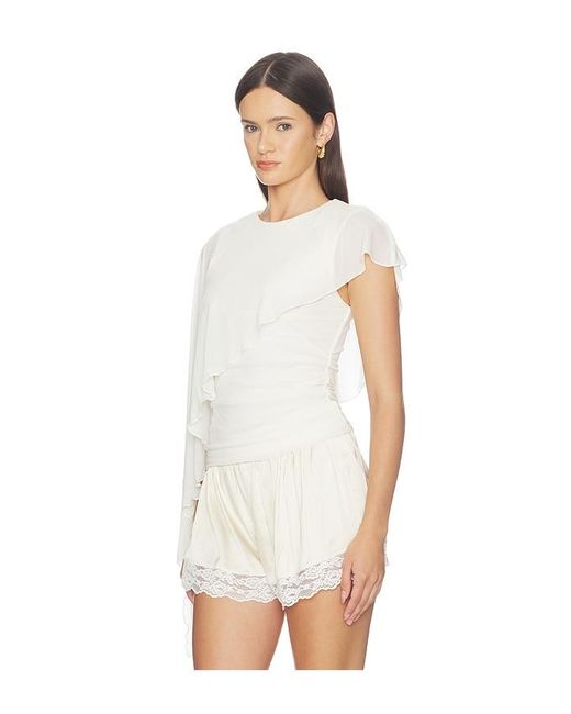 MORE TO COME White Elvira Cape Top