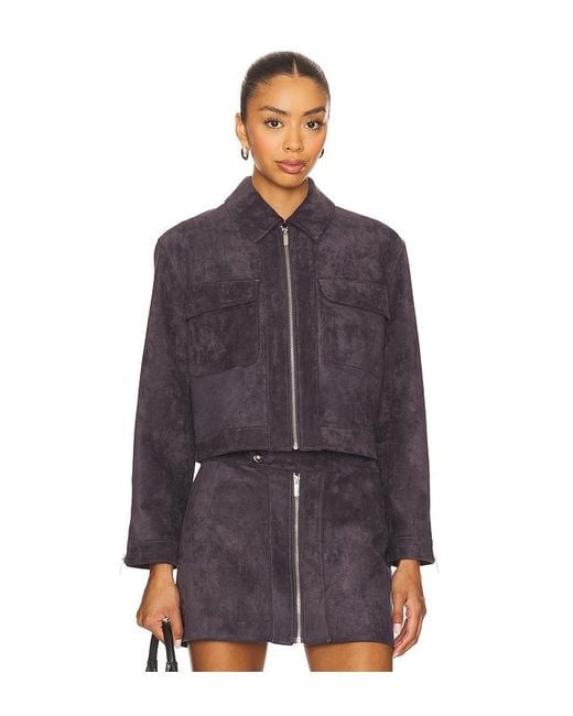 Amanda Uprichard Purple Becker Jacket