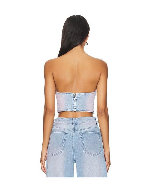 AFRM Blue Reid Bustier
