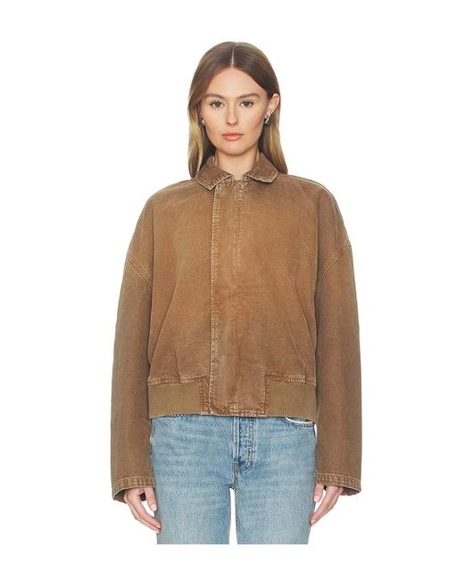 SLVRLAKE Denim Multicolor Harlem Curve Sleeve Bomber