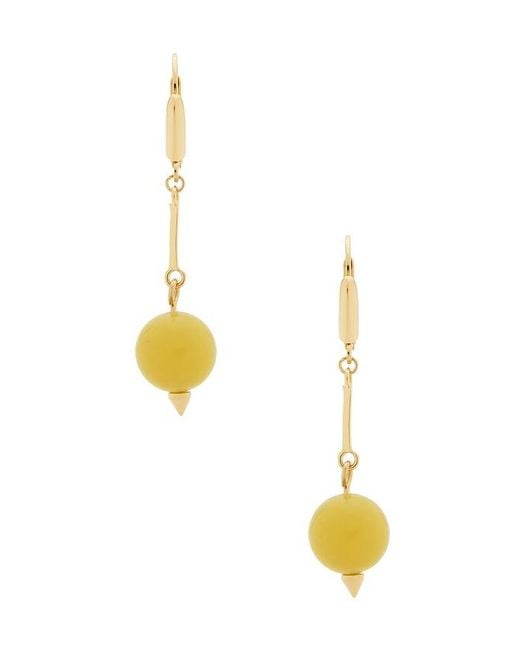 Eddie Borgo Green Beaded Sphere Teardrop Earrings