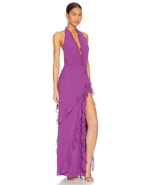 Nbd Purple Celenia Maxi Dress