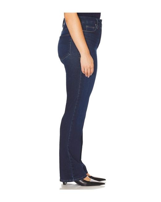 GOOD AMERICAN Blue Soft Tech Good True Straight Jeans