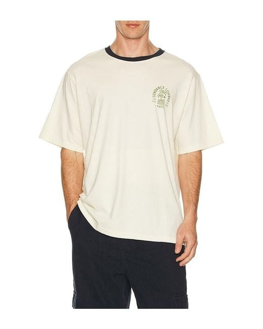 KAPPY DESIGN White Sundance Ringer Half Tee for men