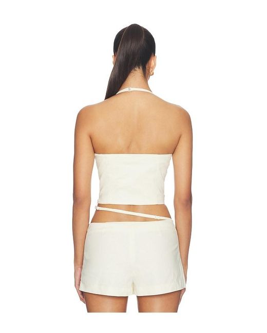 L'academie White 'Academie Kora Linen Top