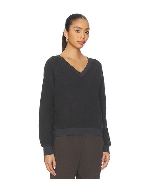 Sudadera De Cuello En V De Forro Polar Invertido Zuri En Color Negro Talla (También En M, S, Xs) PERFECTWHITETEE de color Black