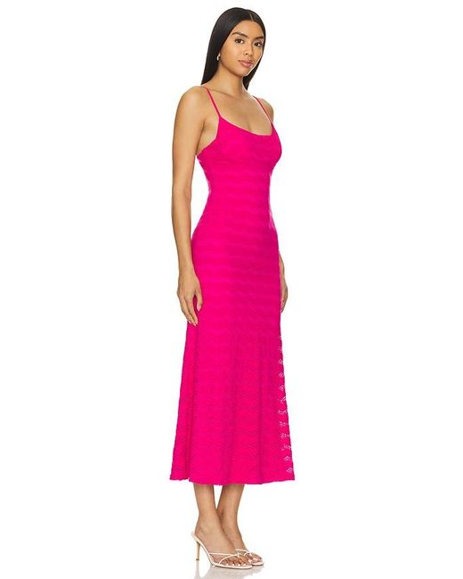 Bardot Pink Adoni Zig Zag Midi Dress