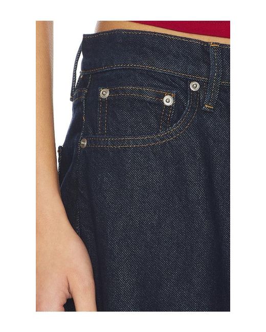 GOOD AMERICAN Blue Good Standard Baggy Cuffed Jeans