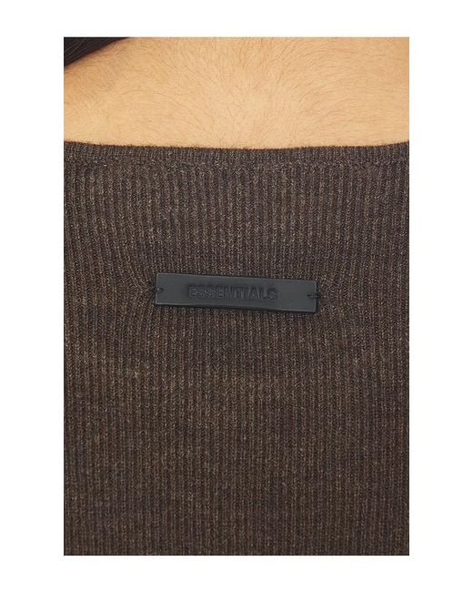 Fear Of God Brown Rib Long Sleeve Dress