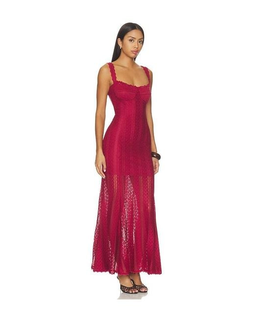 Charo Ruiz Red Elinor Long Dress