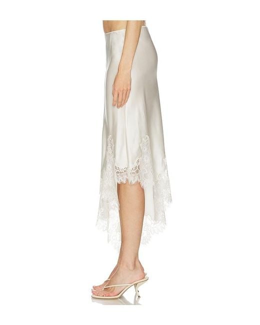 SRG White Romy Silk Skirt