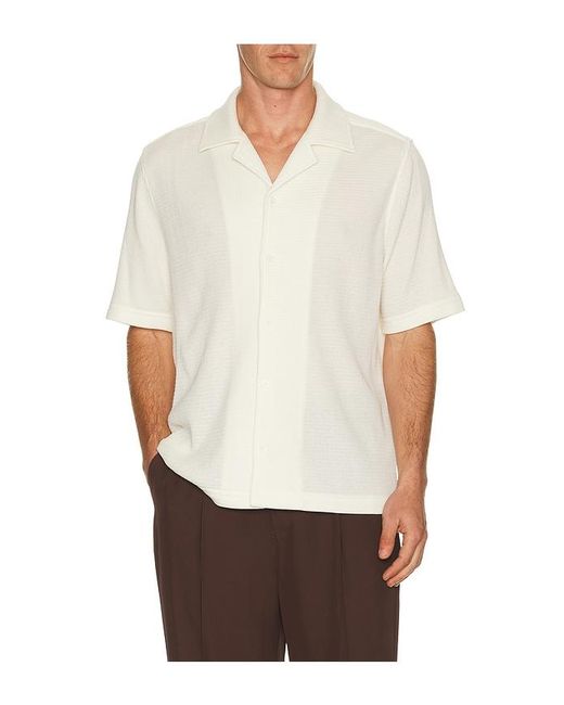 Jonathan Simkhai White Troy Short Sleeve Shirt for men