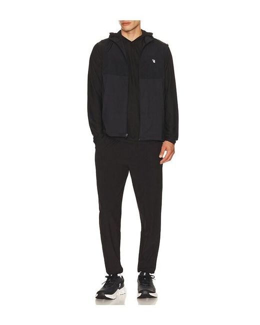 vuori Black Strato Tech Hoodie for men
