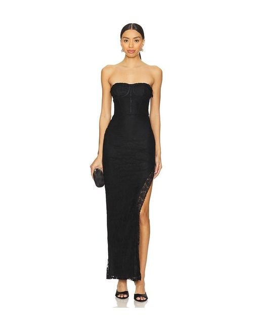 Vestido Lou En Color Negro Talla (También En Xs, Xxs, S, M, Xl) superdown de color Black