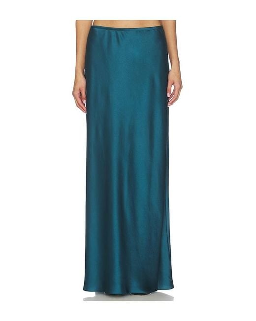 Leset Blue Barb Bias Skirt