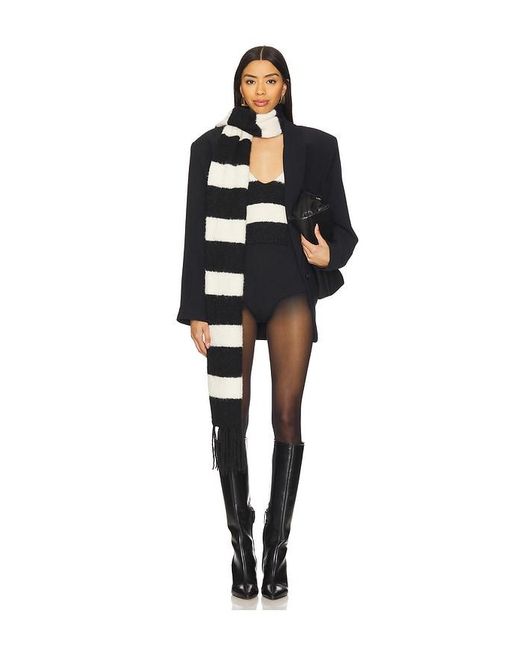 For Love & Lemons Black Meggy Crop Top With Scarf