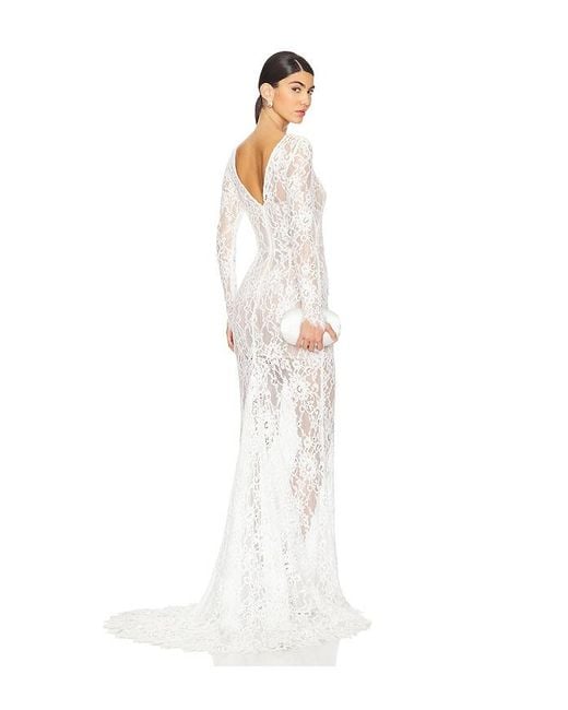 Bronx and Banco White Colette Lace Gown