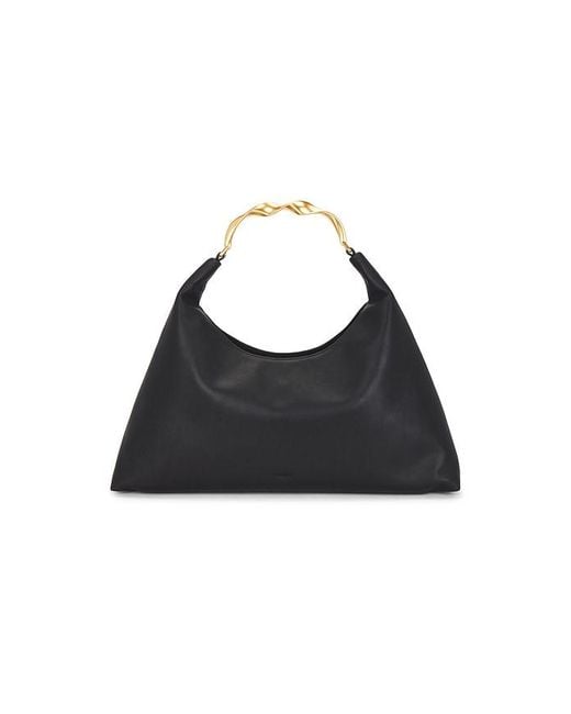 Jonathan Simkhai Black Twist Handle Hobo Bag