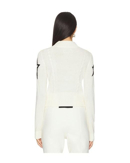 Perfect Moment White Cable Sweater