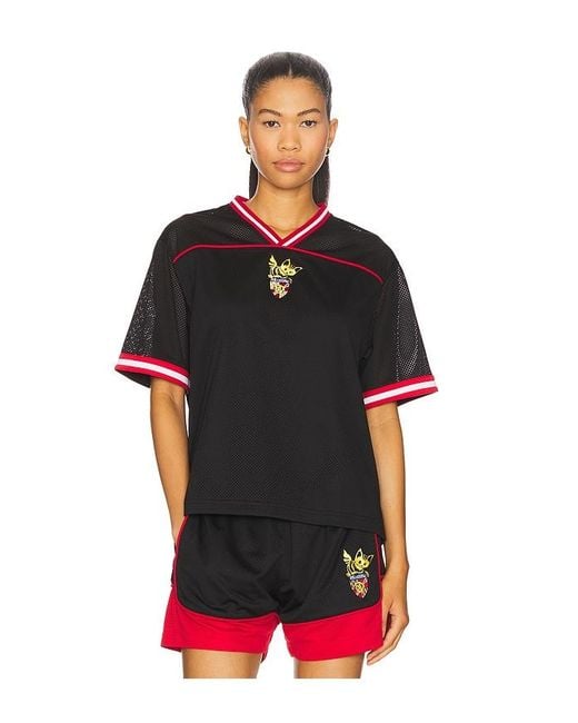 we11done Black Mesh Track T-Shirt