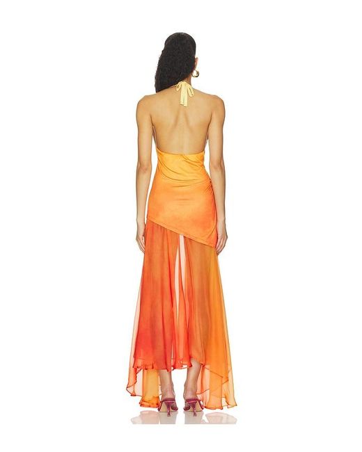 Mirae Orange Birdie Dress