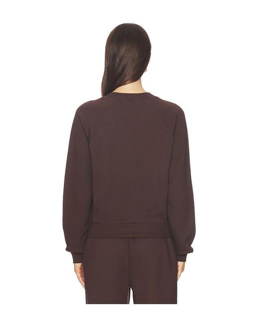 ÉTERNE Brown Shrunken Raglan Sweatshirt