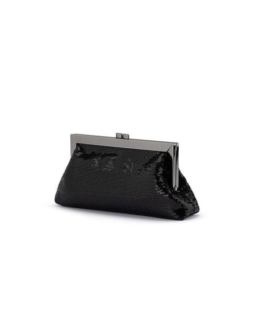 Olga Berg Black Zephyr Clutch
