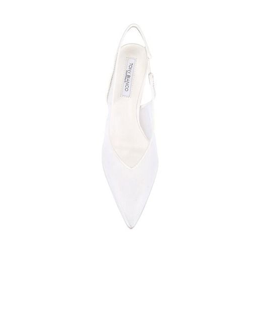 Tony Bianco White Breeze Slingback Pump