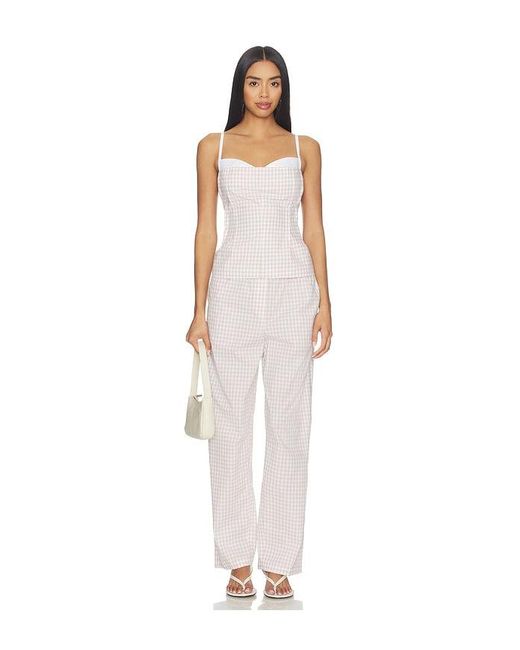 Jonathan Simkhai White Drawstring Pant