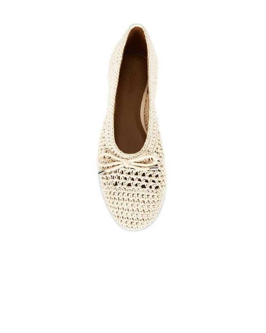 Madewell White Hester Crochet Ballet Flat