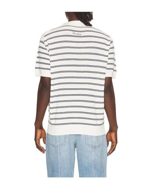 DUNST Blue Striped Polo for men