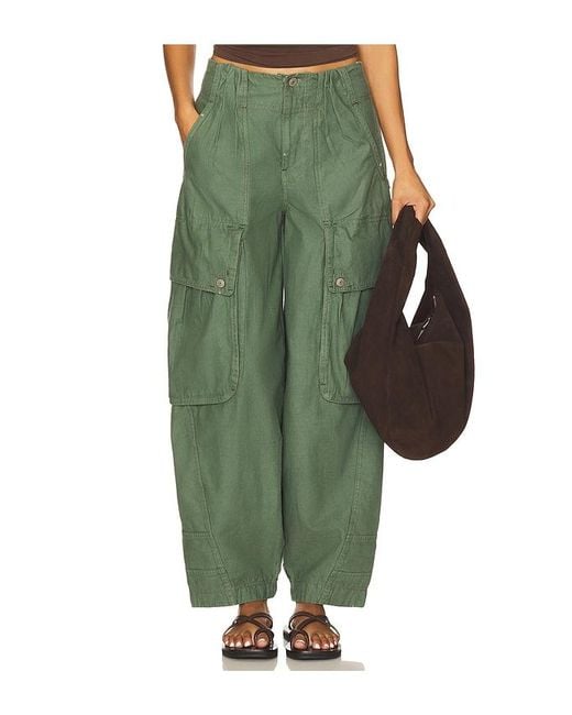 Free People Green X We The Free Brentwood Slouch Pant
