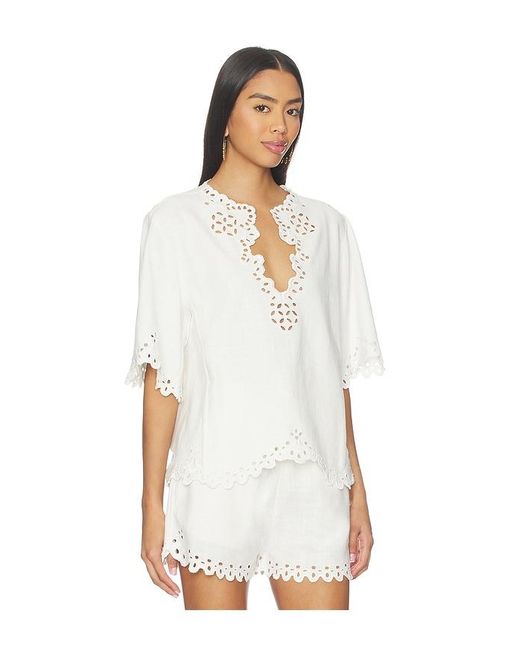Isabel Marant White Shana Top